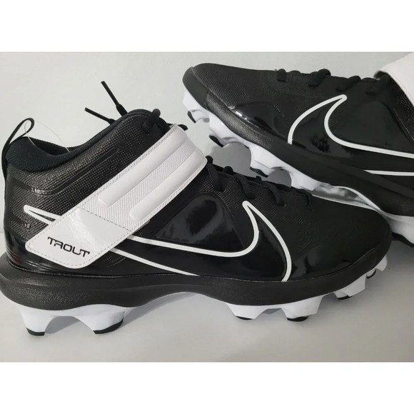 Nike Force Trout 7 Pro MCS Black White Baseball Cleats Men's Size 12 Brand New - Picture 13 of 16